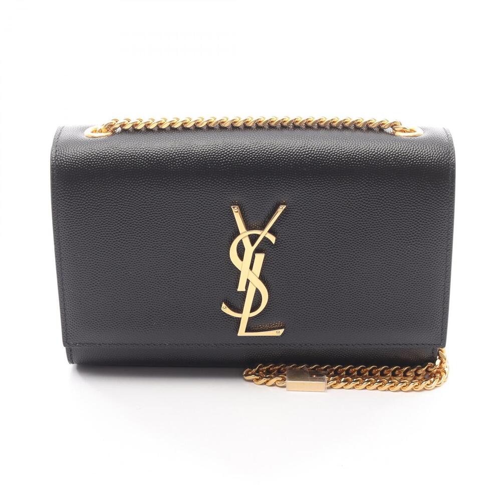 Saint Laurent Paris Kate Shoulder Bag Leather Black